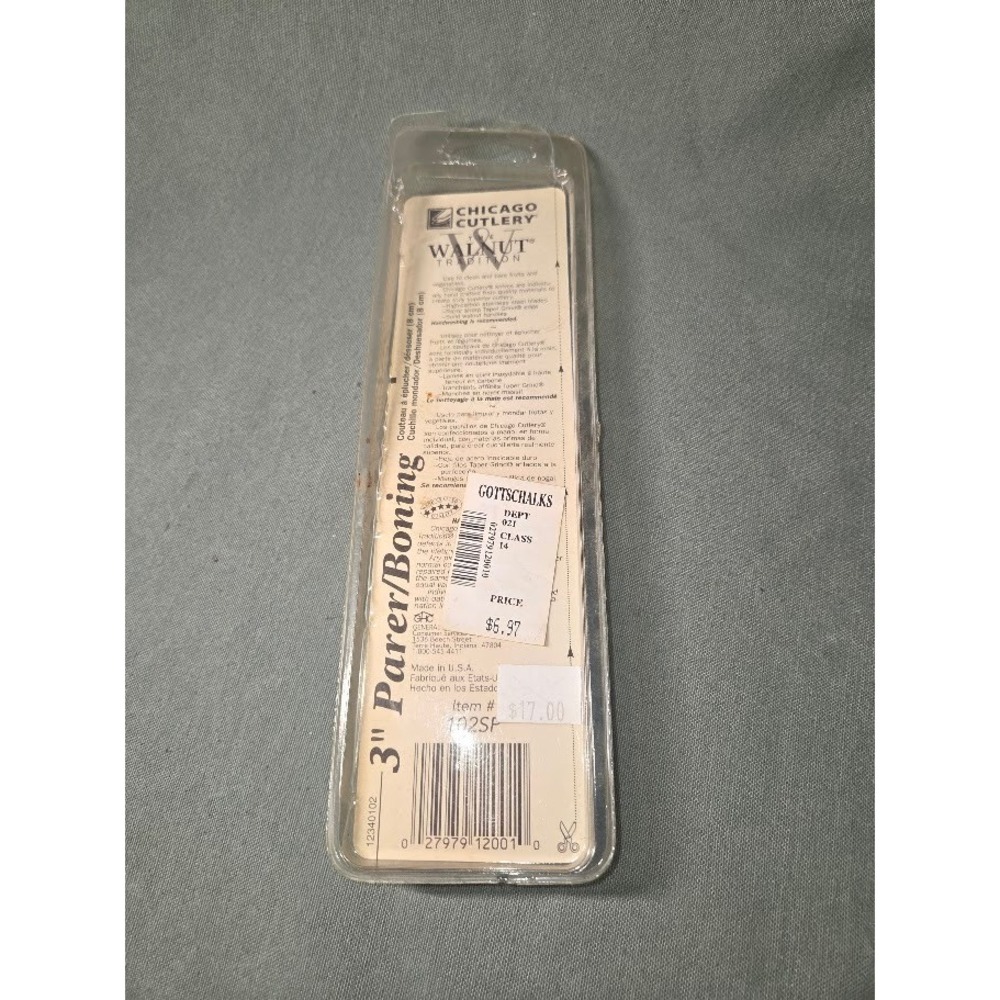 Chicago Cutlery Walnut Tradition 3 Inch Parer Boning Knife 102SP Made in USA NIP - Picture 3 of 3